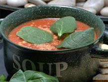 Receta de sopa de tomate y espinacas